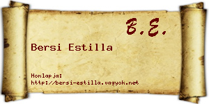 Bersi Estilla névjegykártya
